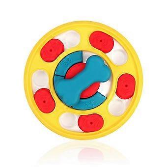 Giocattolo per cani Alimentatore lento Interactive Aumentare il distributore di cibo per cuccioli Stoviglie anti-soffocamento Cane Leccare Piatto Forniture per animali domestici Giallo
