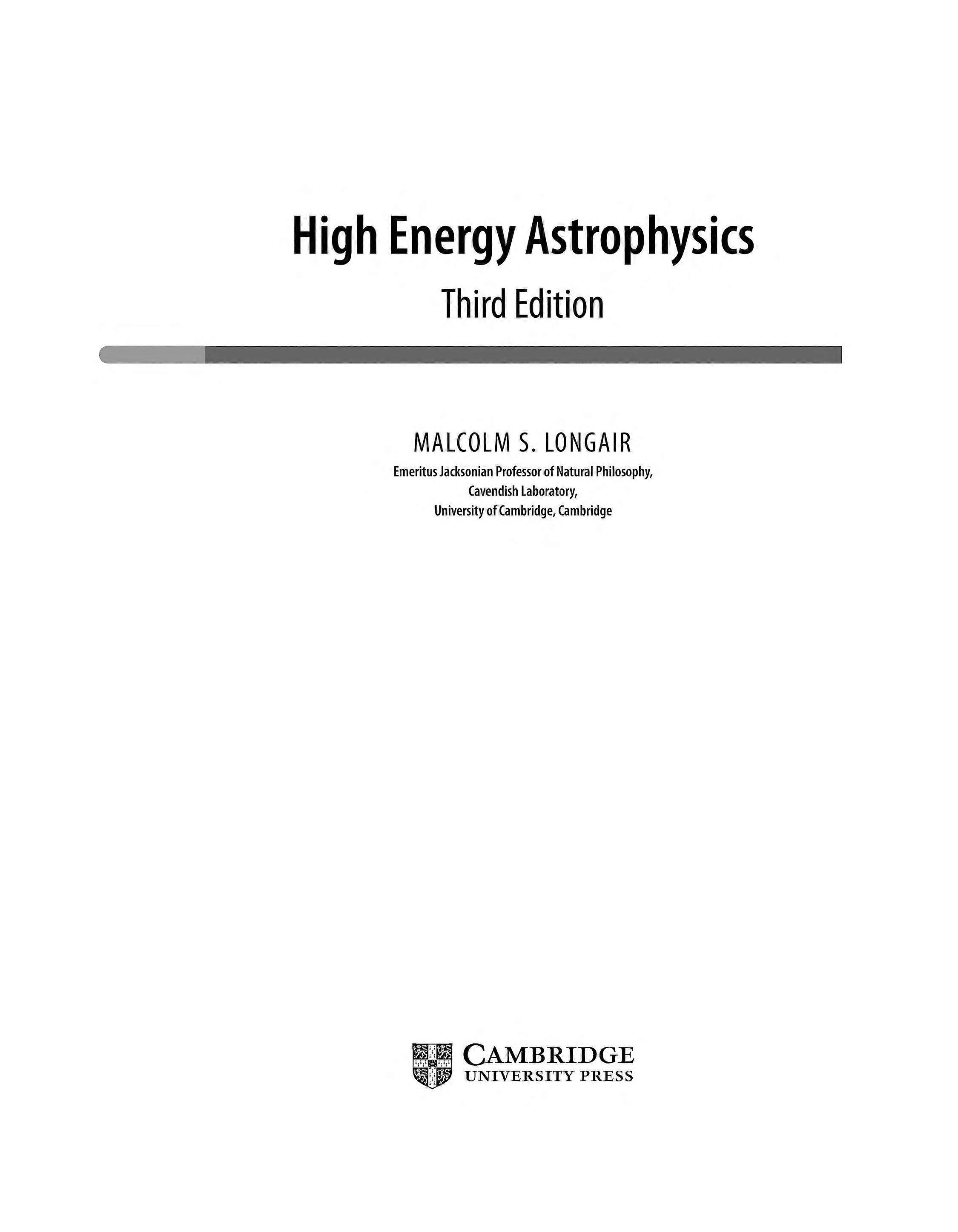 High energy astrophysics