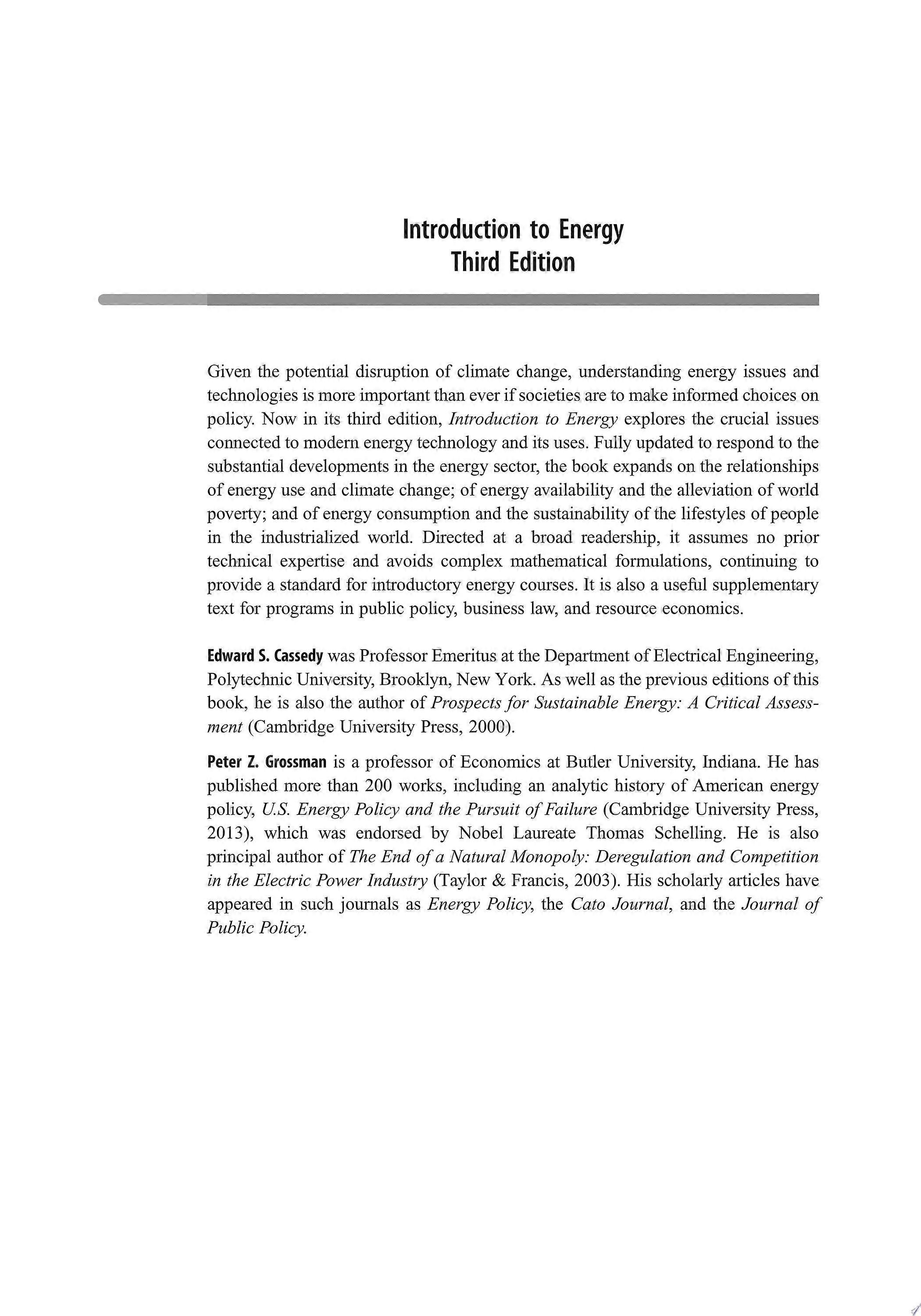 Introduction to energy