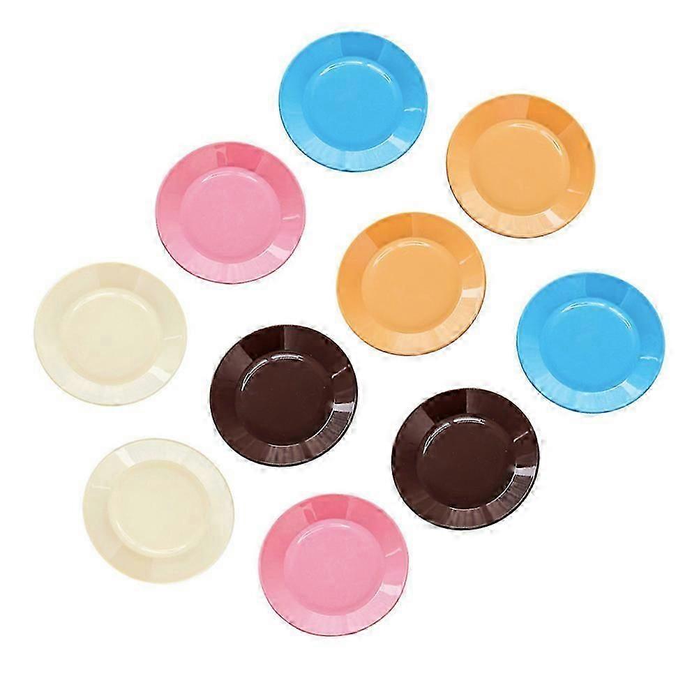 Candy Dish Flat Serving Tray for Snacks 10Pcs Assorted Color Plates