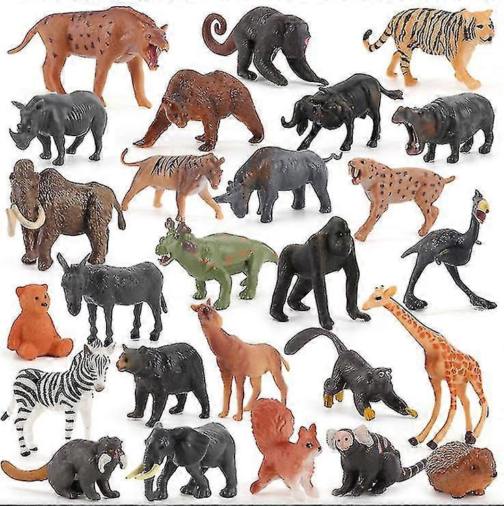 Simulation Wild Ancient Animal Model Lion Cub 31pcs Solid Mini Figure