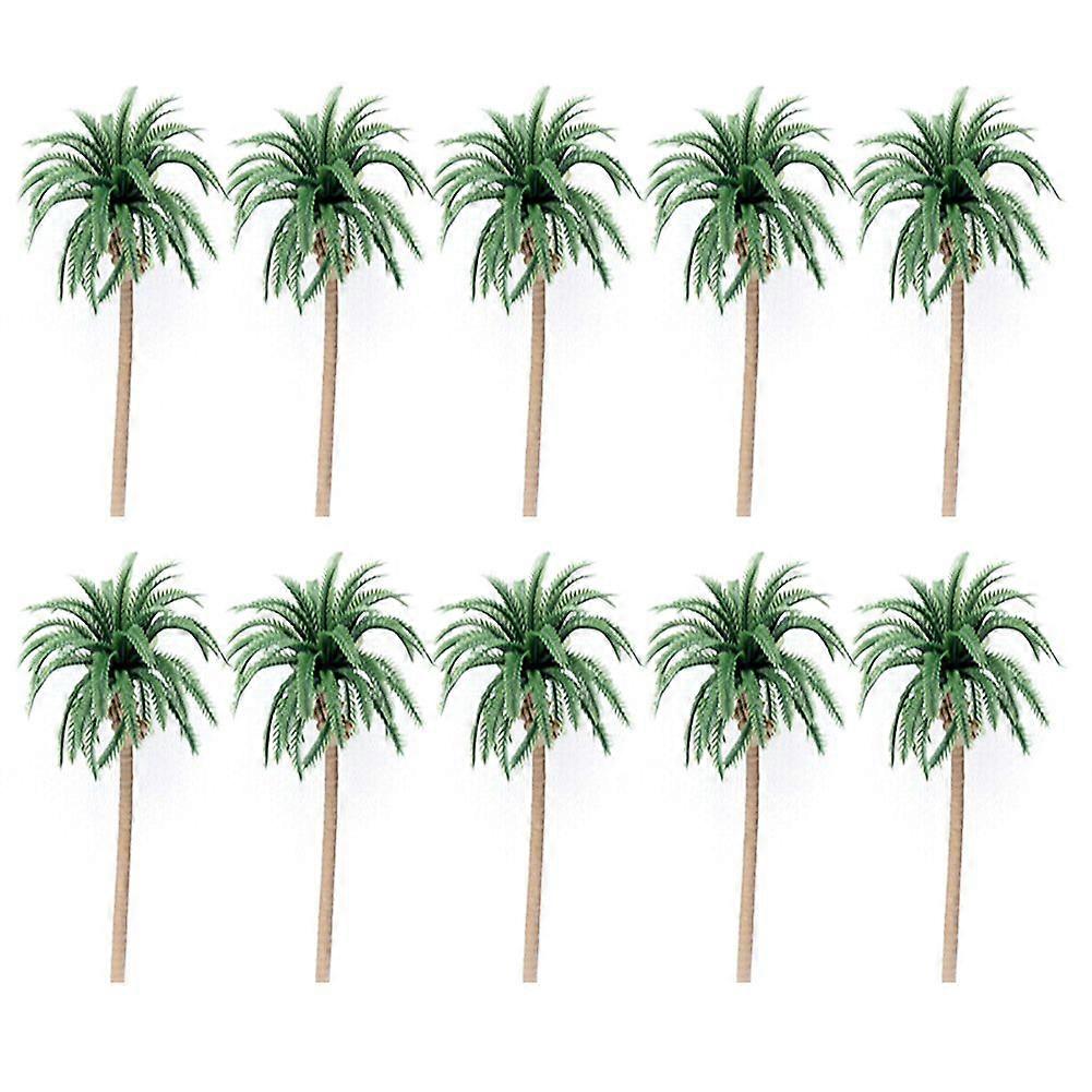 10Pcs Mini Artificial Coconut Palm Trees Model DIY Landscape Layout Accessory