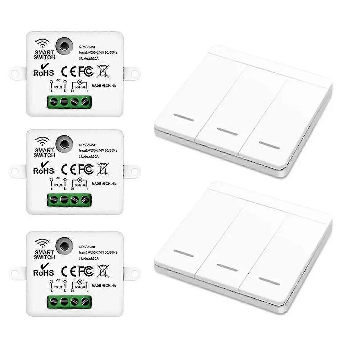 433mhz Smart Wireless Switch Rf Self-powered Push Button Wall Panels Remote Controller Light Switch Wall Switch_Special Gift