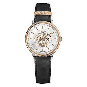 Versace Women's Watch Wristwatch V-Circle VE8102919 Leather