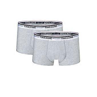 Timezone Mens Underwear Boxers Comfort Pack de 2 avec ceinture avec logo