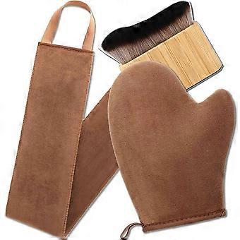 3 Pack Self Tanning Mitt Self Tanner Mitt Applicator Kit Tanning Mitts Self Tanner Brush Back Tanning Applicator Brown