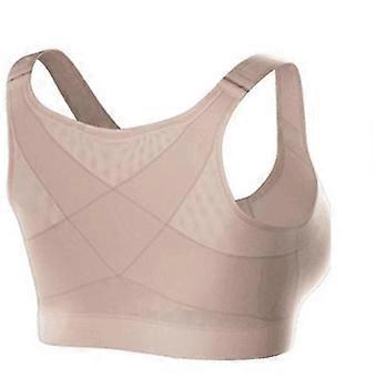 Women Post Surgery Front Fastening Sports Bra With Wide Back Support-cream-colored(s)