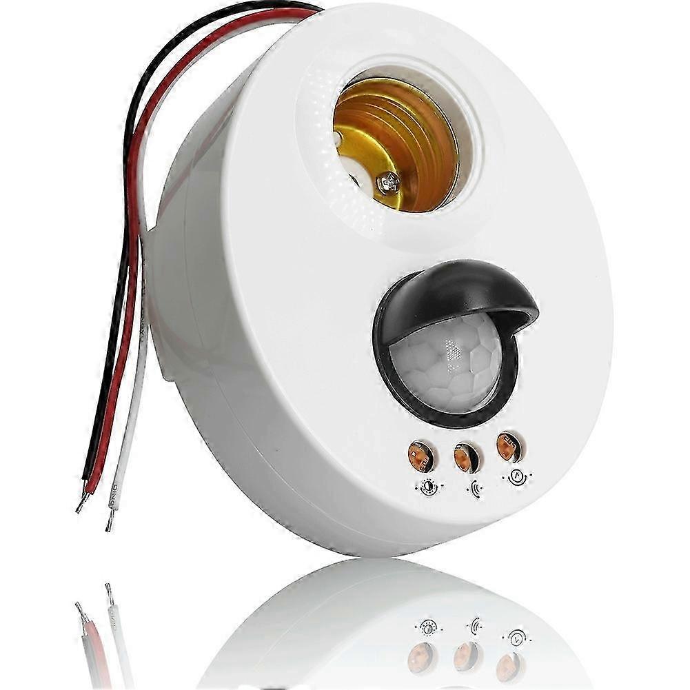 E27 Infrared LED Light Holder Switch PIR Motion Sensor Adjustable Delay Base Holder