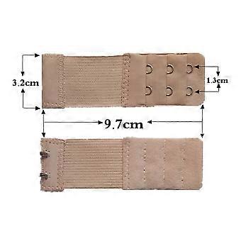 Bra Extension Buckle for Women Comfortable Bra Lengthened Strap 6Pcs Beige