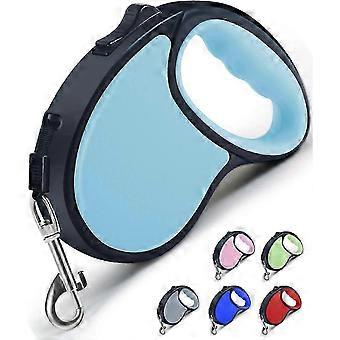 Retractable Dog Walking Lead 5M Extendable Pet Leash for Small Medium Breeds Blue