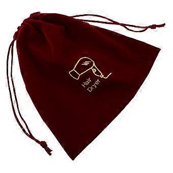 Drawstring Hair Dryer Bag Hotel Flannel Hair Dryer Bag Drawstring Bag Container Portable Purse Organizer Cloth Bag Jewelry Bag Travel Toiletry Bag For