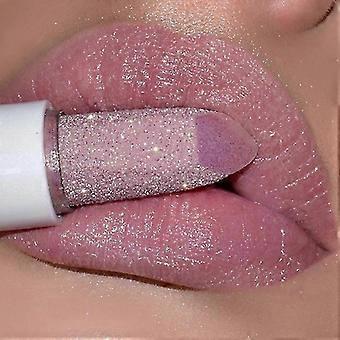 Glitter Matte Lipstick Waterproof Long Lasting Temperature Change Diamonds Lipstick Non Stick Red Pink Lip Tint Makeup Cosmetic