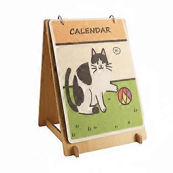 Calendar Cat Scratcher Long-Lasting Cartoon Cat Scratching Pad Claw Safe