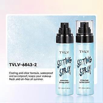 Verfrissende hydraterende fixatiespray met glans, lichte make-up fixatiemist, oliecontrolerende formule voor een make-up die de hele dag blijft zitten, verbetert een 'cakey' effect van foundation.