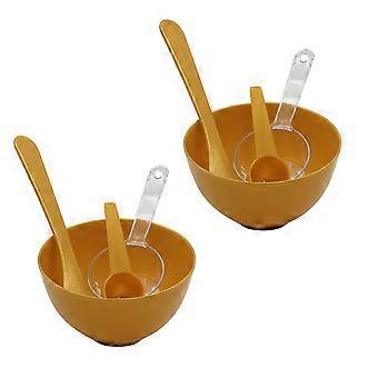 DIY Facial Mask Bowl Set for Girls 2Sets with Mixing Spoon Measuring Cup