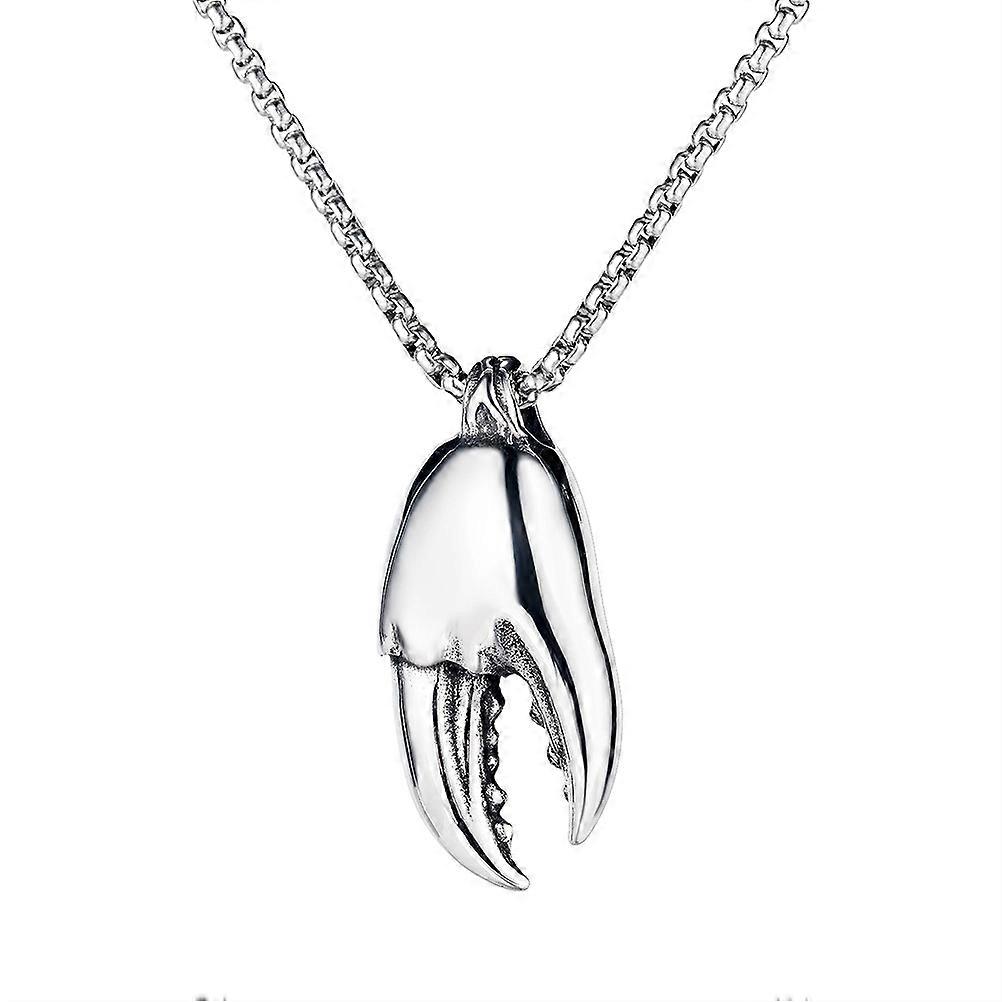 Collier pendentif crabe tendance, 1 pièce, argent