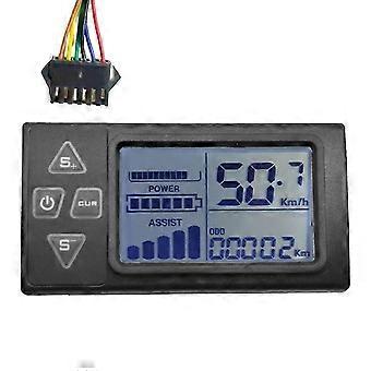 24V-60V S861 LCD E-Bike-Display-Armaturenbrett kompatibel mit BLDC-Controller-Bedienfeld für Elektrofahrräder (SM-Stecker 6-polig)