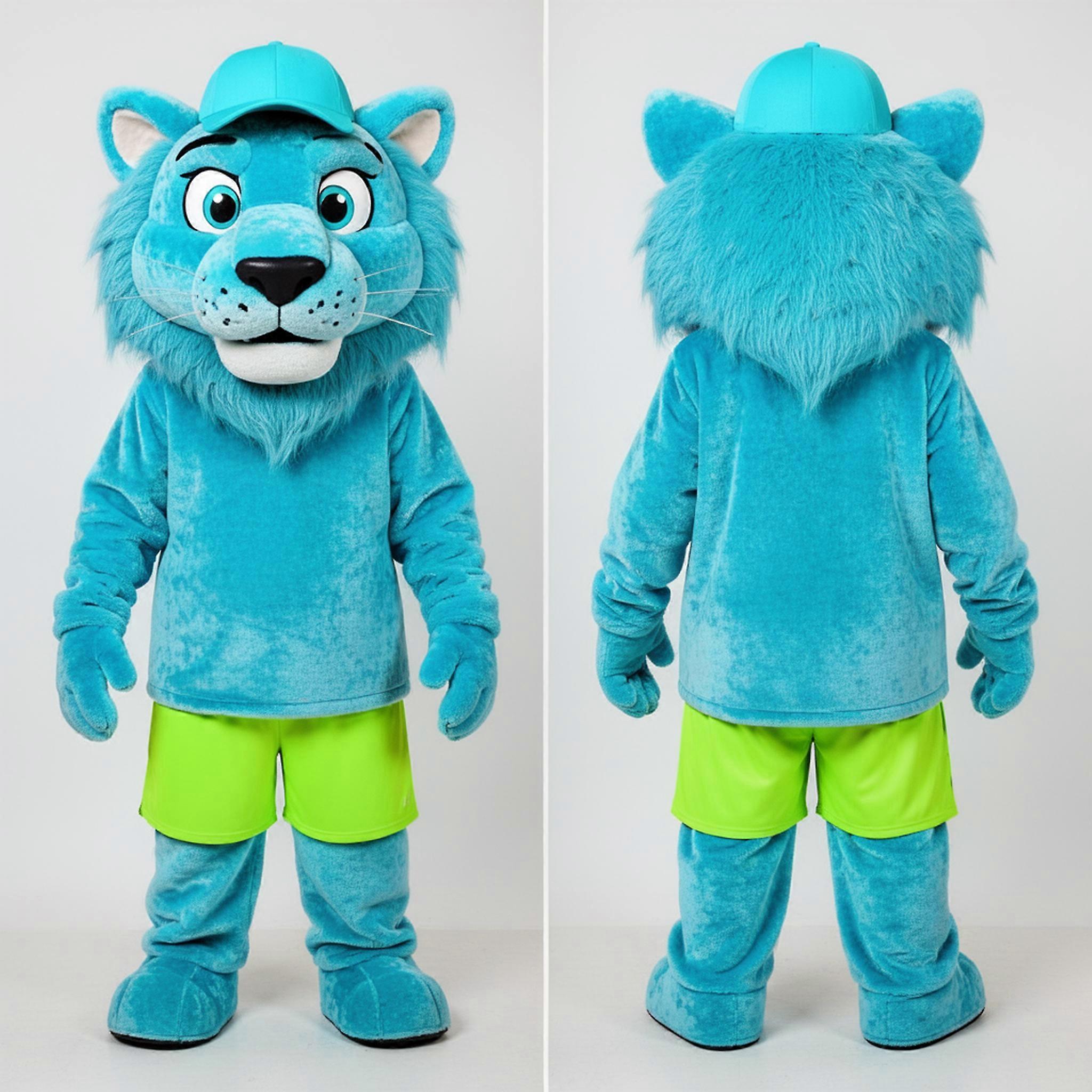 MASTICOT Cyan Cartoon Smilodon Mascot