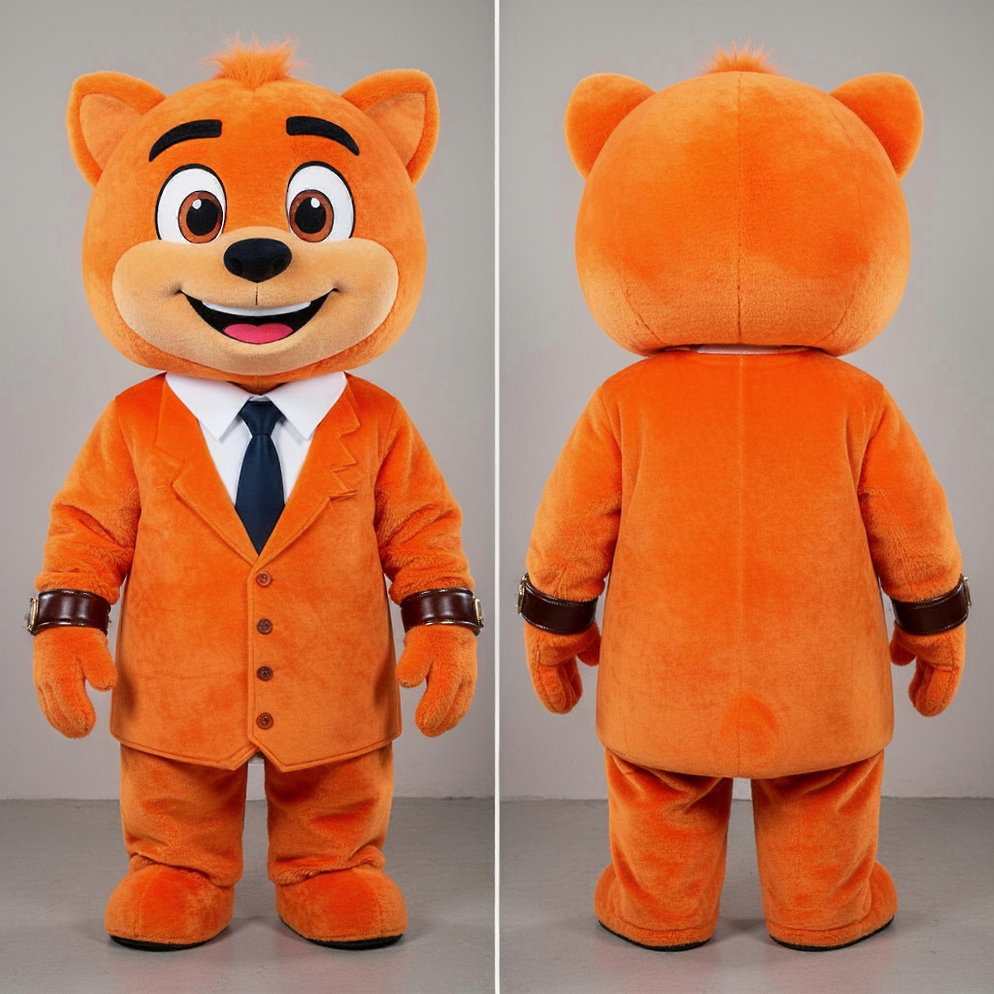 MASTICOT Orange Plush Friendly Attorney Mascot