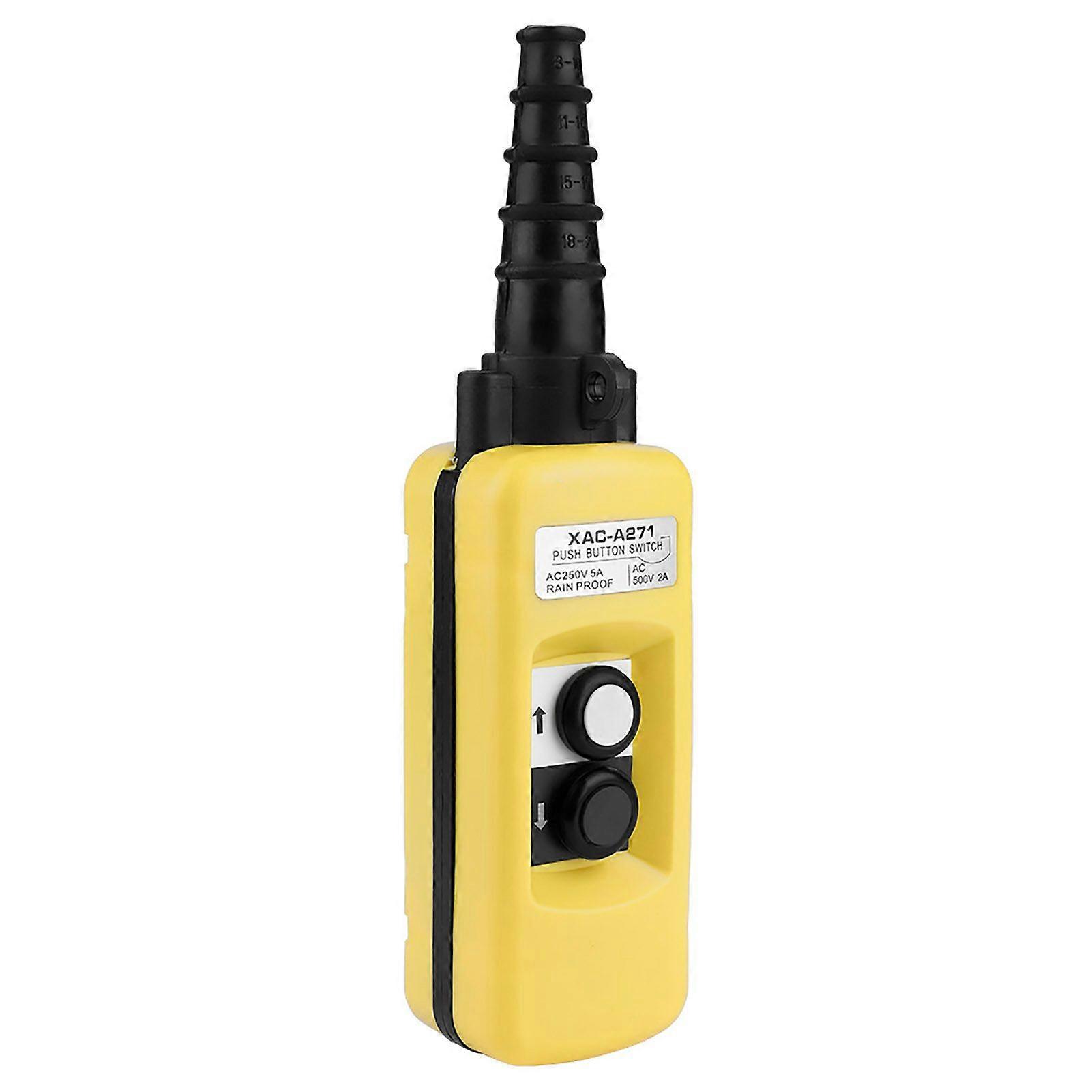 Crane Chain Hoist Push Button Switch Lifting Pendant Controller 2 Buttons