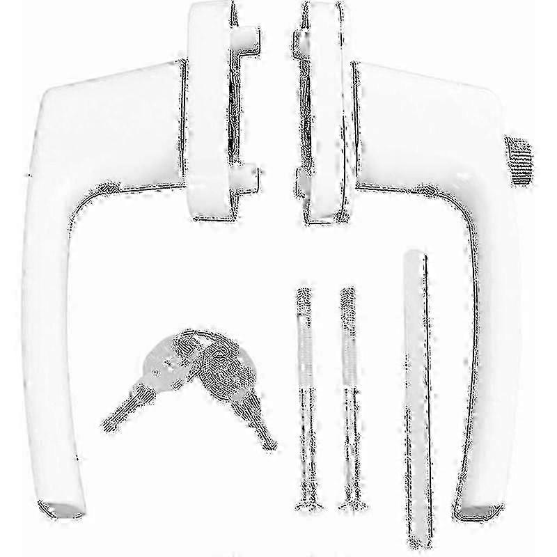 w Double Ended Solid Thick Lever Handle With Keys  compatible with Door And Windowwhite Edition
