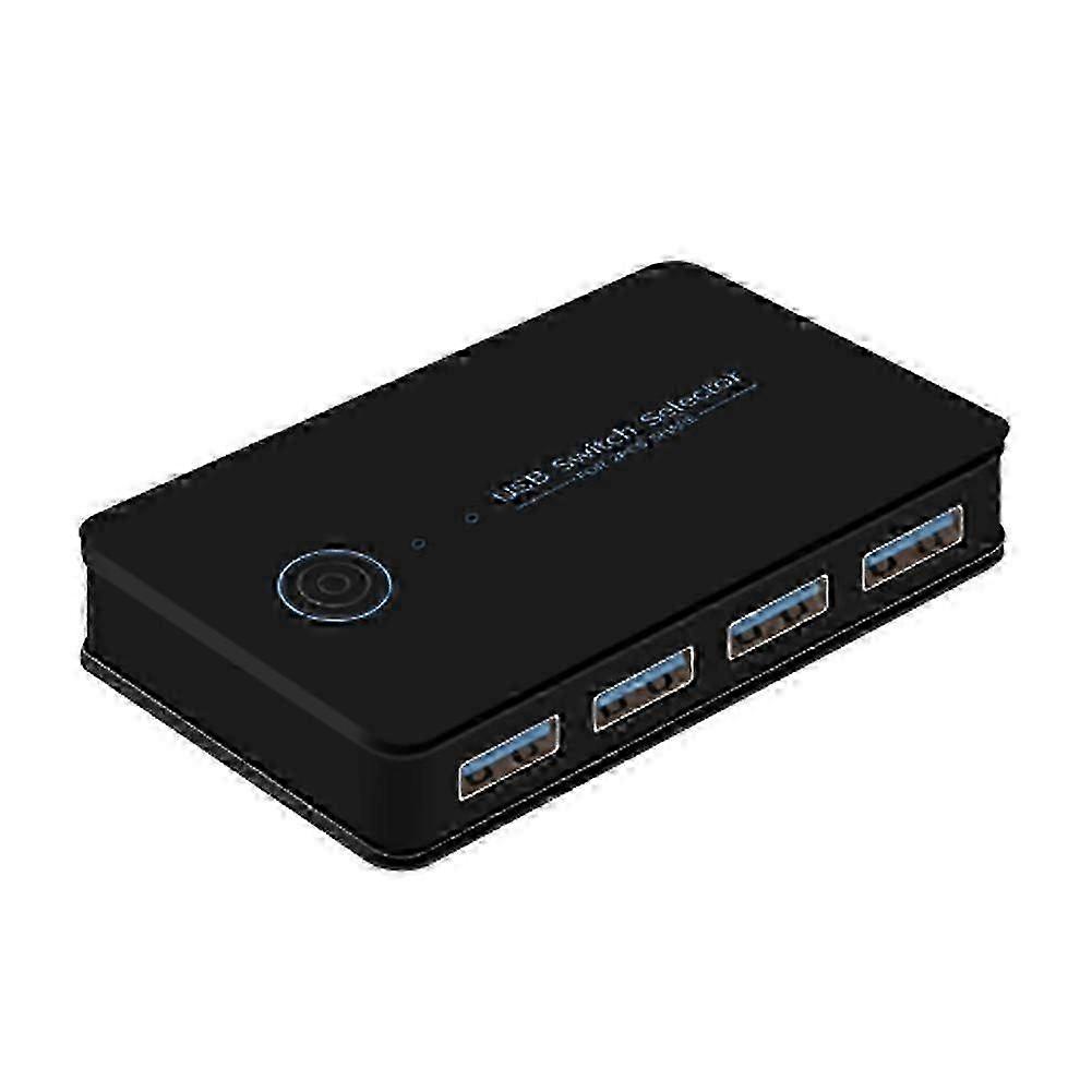 USB 3.0 KVM Switch USB Shared Switcher 2 Inputs 4 Outputs for Laptop PC Keyboard Mouse Printer USB Switch