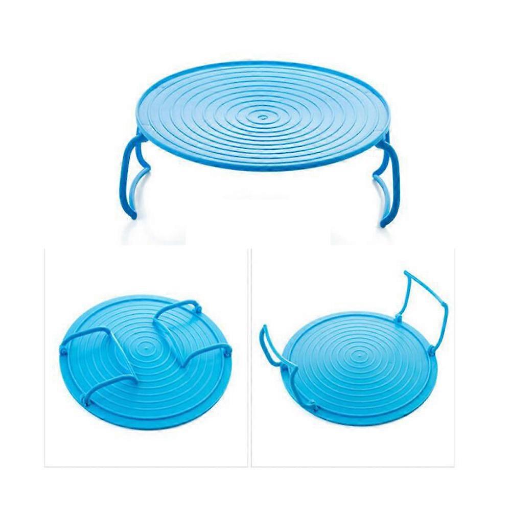 Dish Storage Rack Multifunctional Kitchen Steamer for Microwave Blue