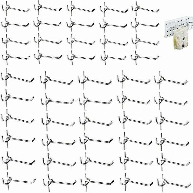 Space-Saving Upward Metal Pegboard Hooks