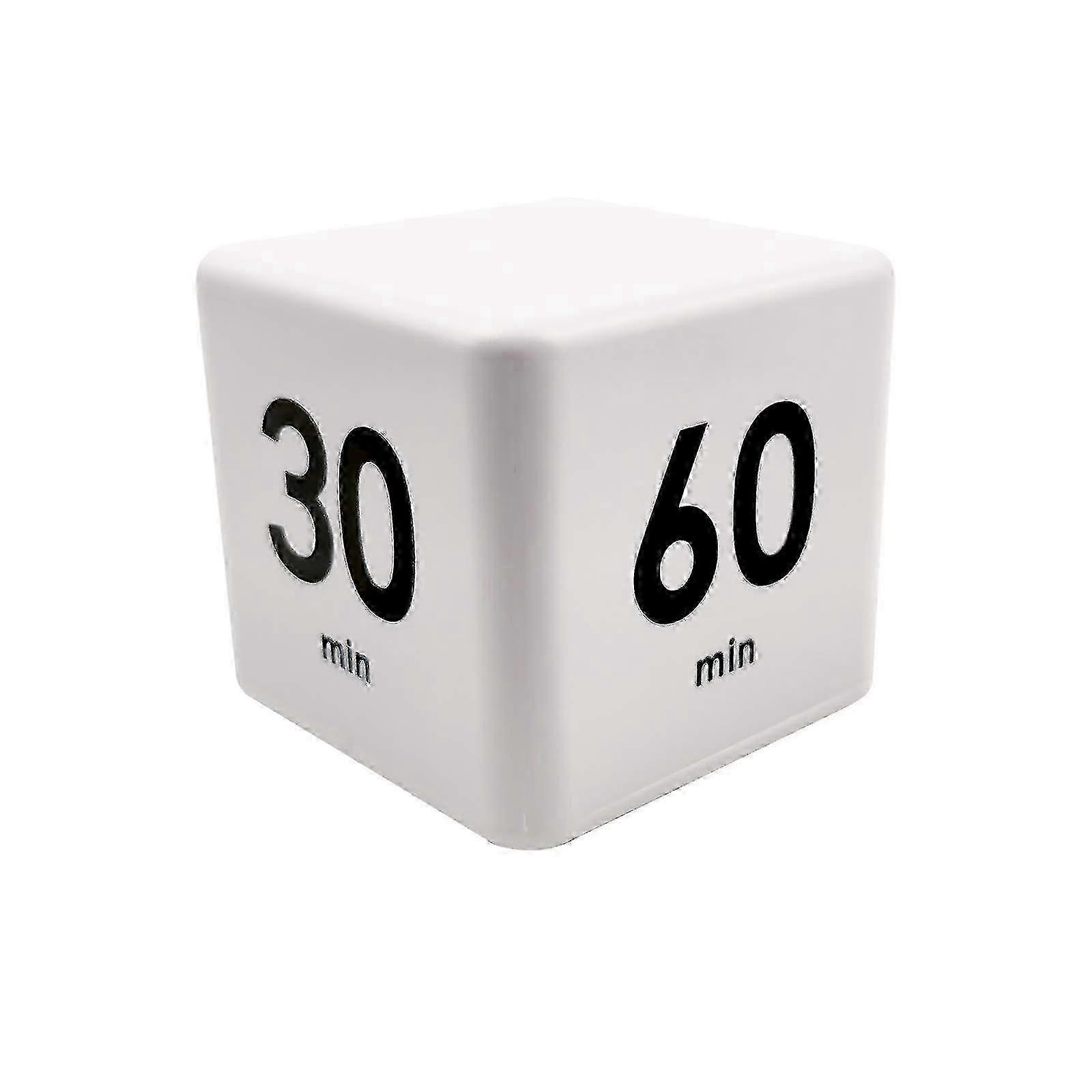 Cube Timer 15/20/30/60 Min White compatible with Kitchen ADHD Child Efficiency Exercise Countdown