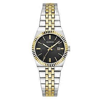Guess Watches Womens Vera Black Sunray Dial Two-Tone Stainless Steel Bracelet Watch GW1101L3 | Acotis