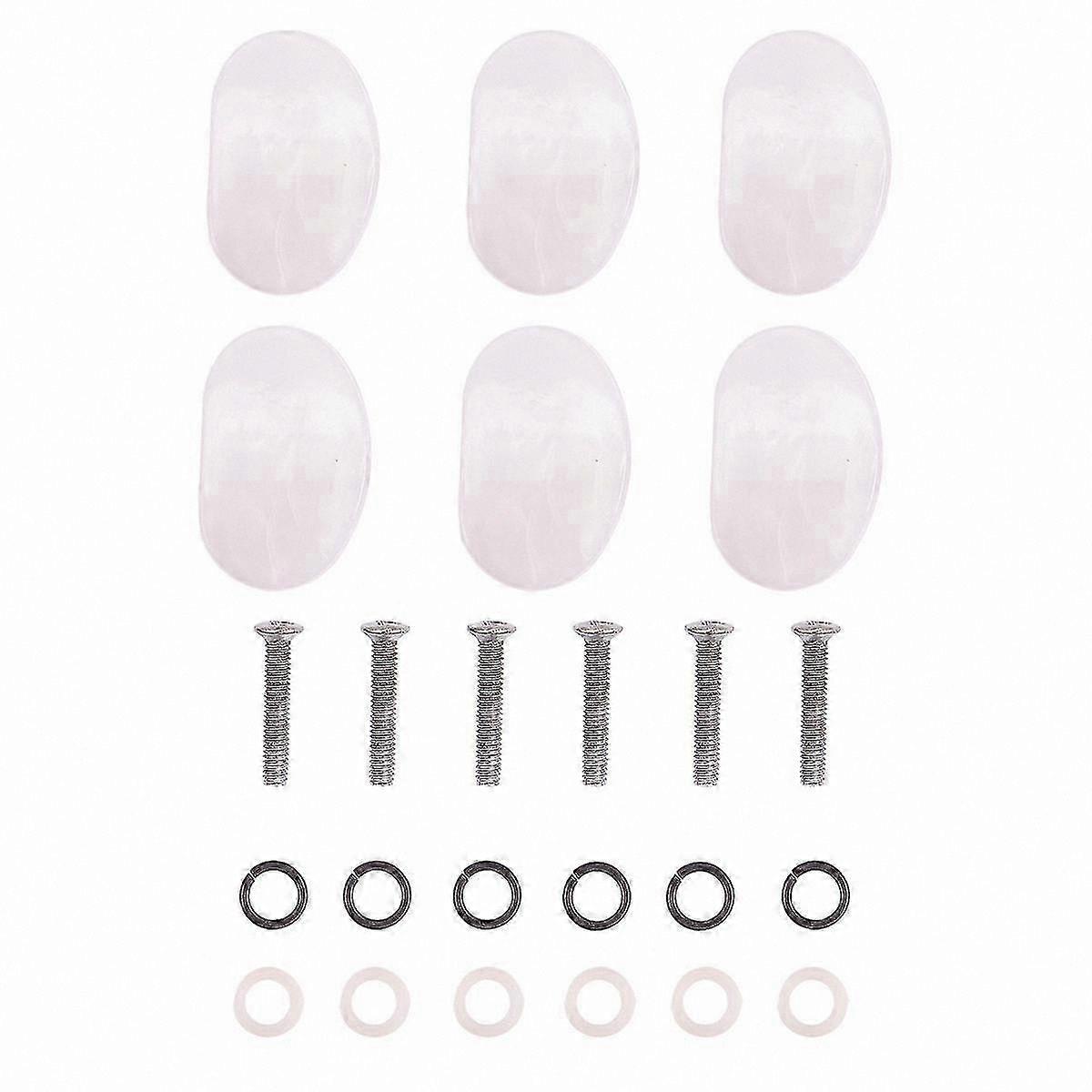 6 Pack Semicircle Electric Guitar Tuning Pegs Replacement Knobs for Machine Heads