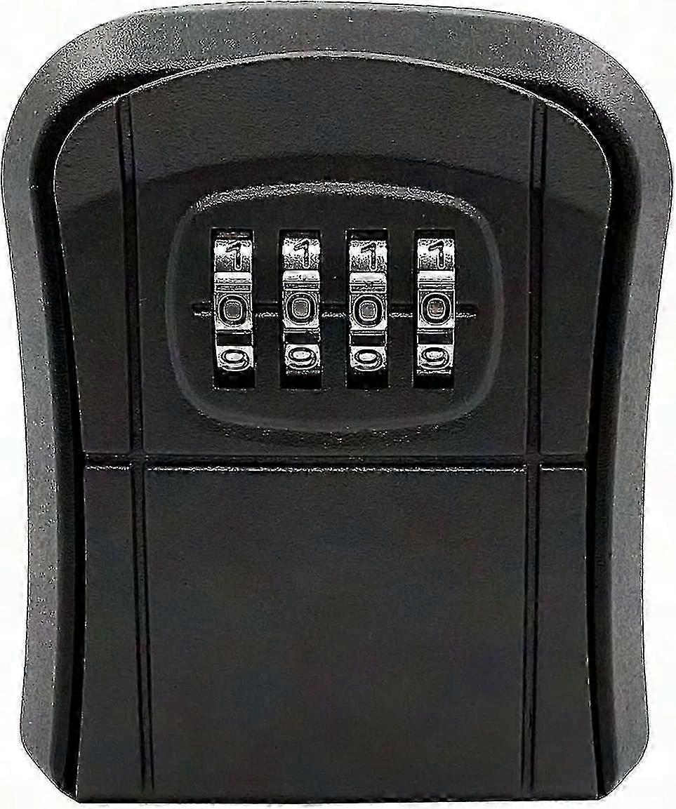 Bavoe 4 Digit Password Key Safe Box - Waterproof & Lockable Key Storage - Black