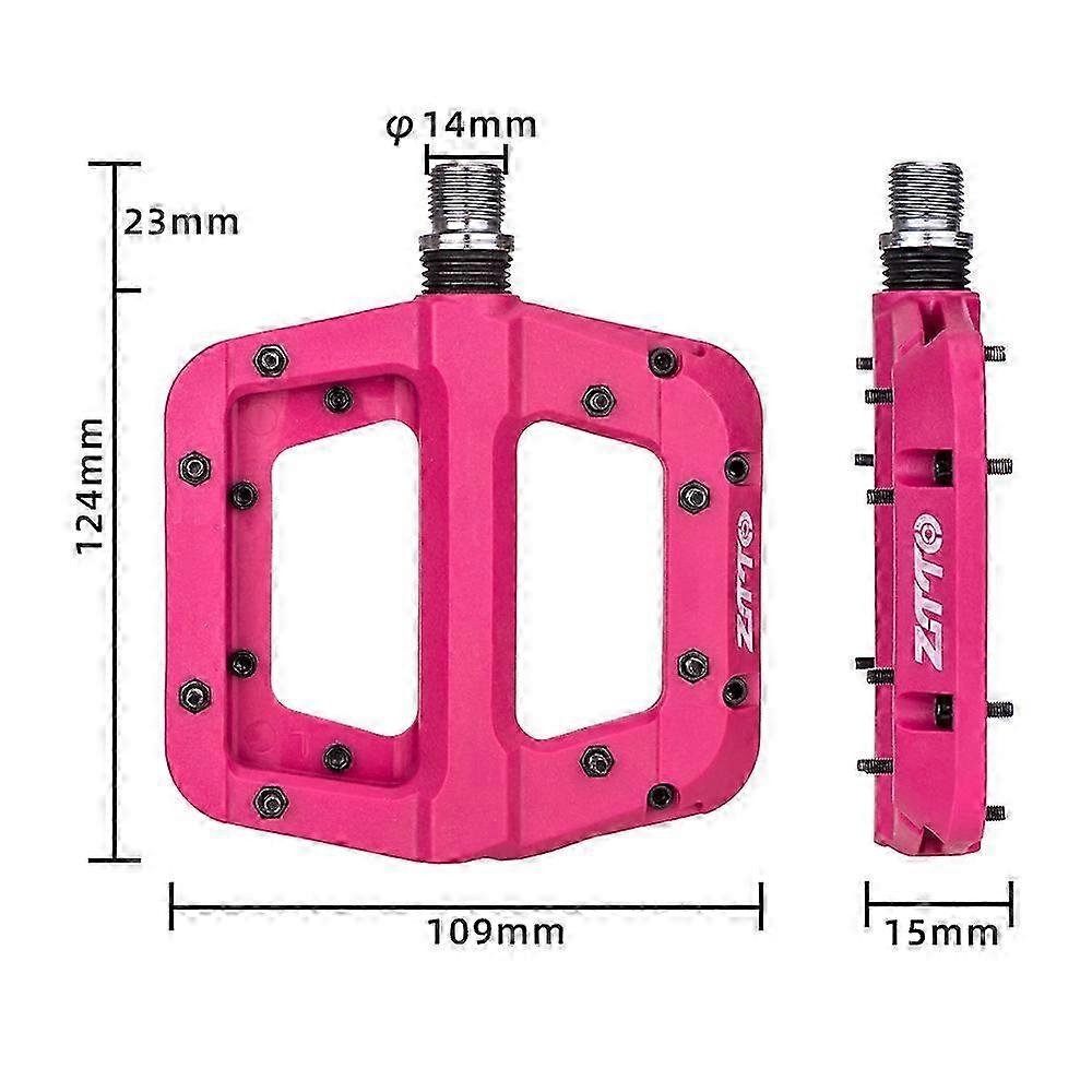 Nylon Fiber Flat MTB Pedals Non-Slip