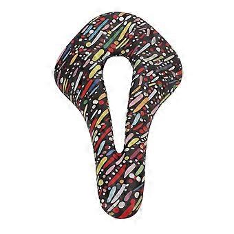 Bicycle Leather Soft Saddle Double Track Seat Tube Mountain Bike Hollow Seat Cushion for CyclingBlack YMQX)