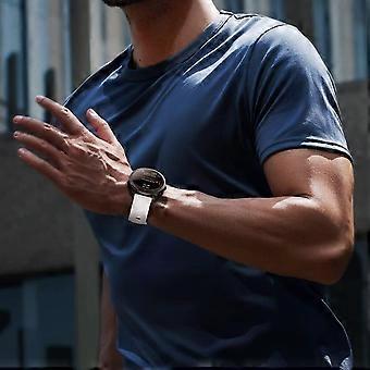 Silicone Sport Band 20mm Quick Release Replacement Strap White Blue TwoTone Design for Garmin Fenix 7S 6S 5S