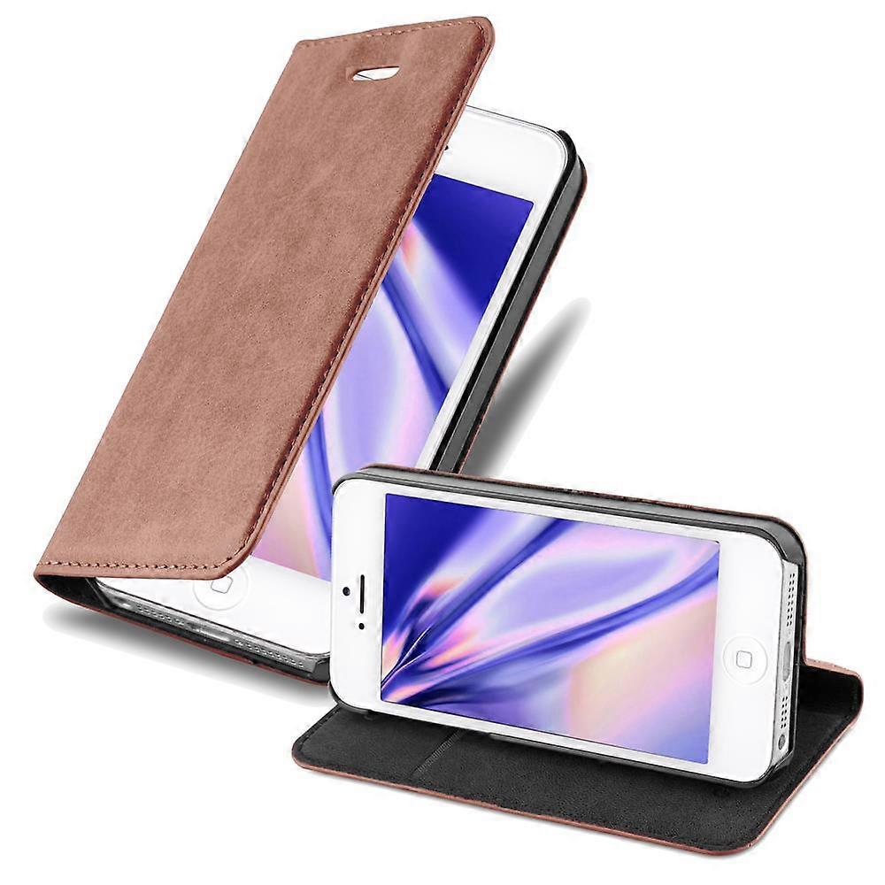 Case compatible with iPhone 5 / 5S / SE 2016 - Protective case with stand function and card slot