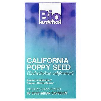 Bio Nutrition, Kalifornischer Mohnsamen, 500 mg, 60 vegetarische Kapseln