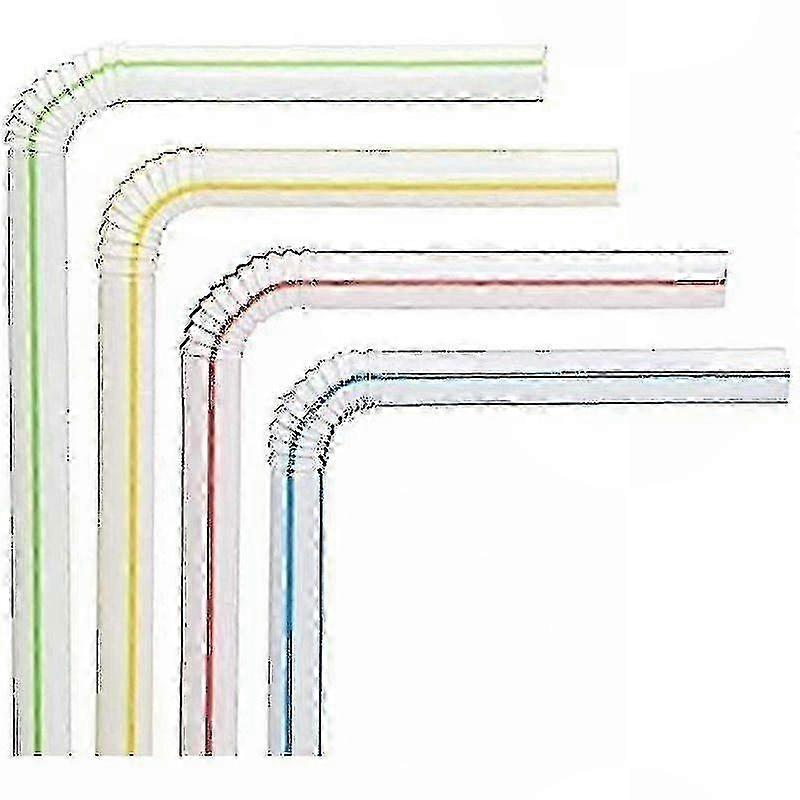 1000 Flexible Plastic Drinking Straws