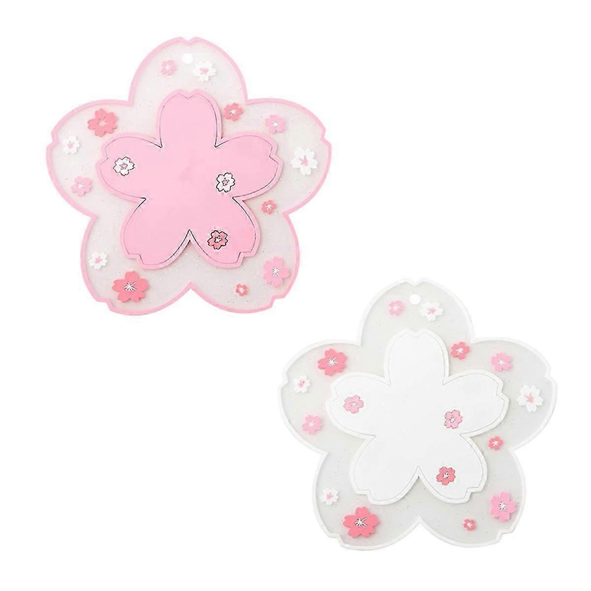 Cherry Blossom PVC Coasters Set