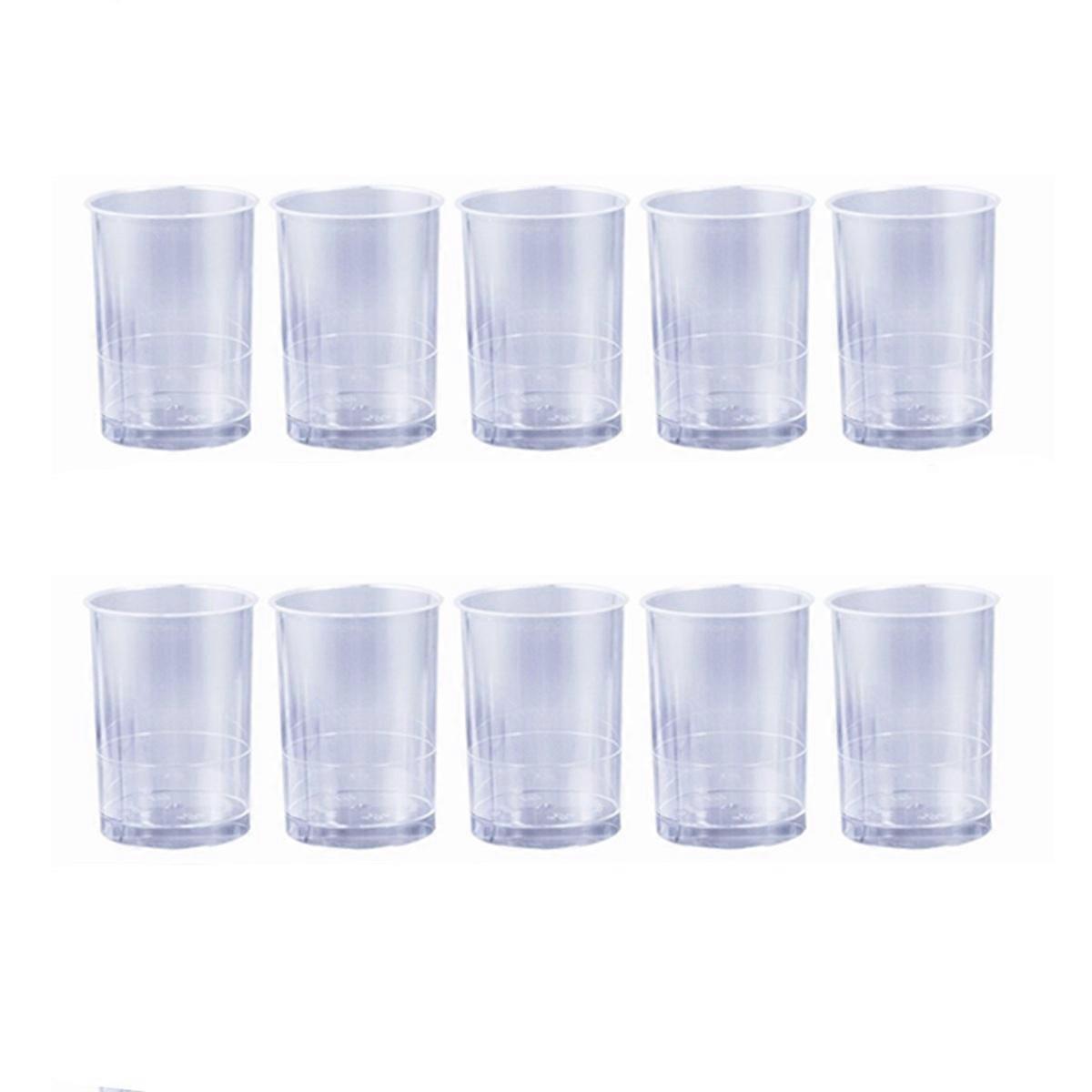 Plastic Mousse Cups Transparent compatible with Jelly Storage 10Pcs Straight Containers