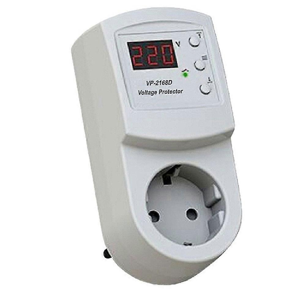 Protection over Voltage Protector Relay Socket AC220V 16A Electronic Multifunctional Plug Socket EU Plug-SHZNV
