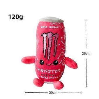 NEUES Monster Energy Dosen-Plüschtier, süßes, weiches Stofftier, mehrfarbig