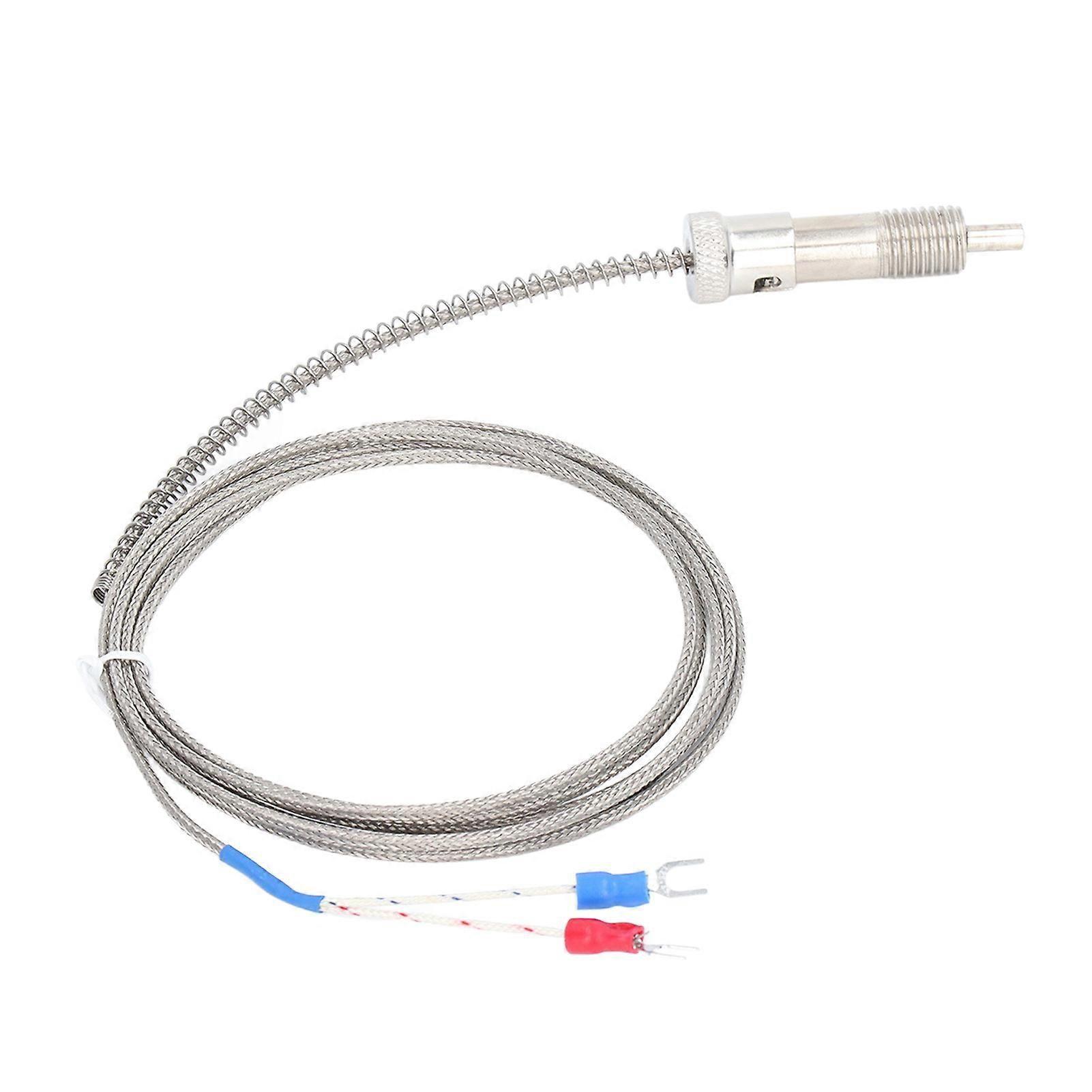 Thermocouple 0?400 K Type Temperature Sensor Probe Compression Spring M12 Thread 4m / 13.12ft
