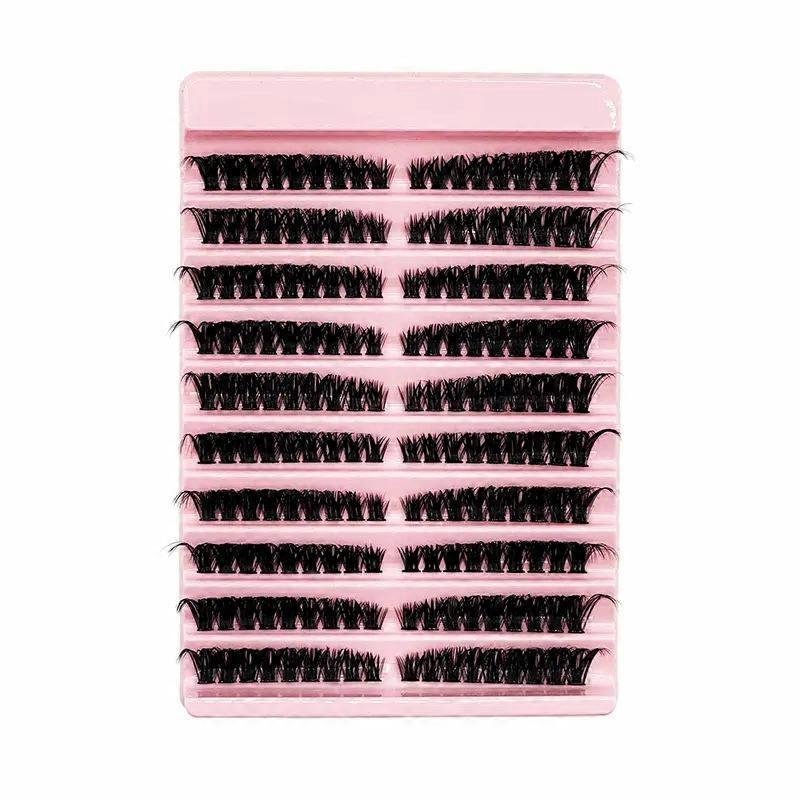 180-Cluster Single-Cluster Segmented Self-Grafting Thick Curled False Eyelashes