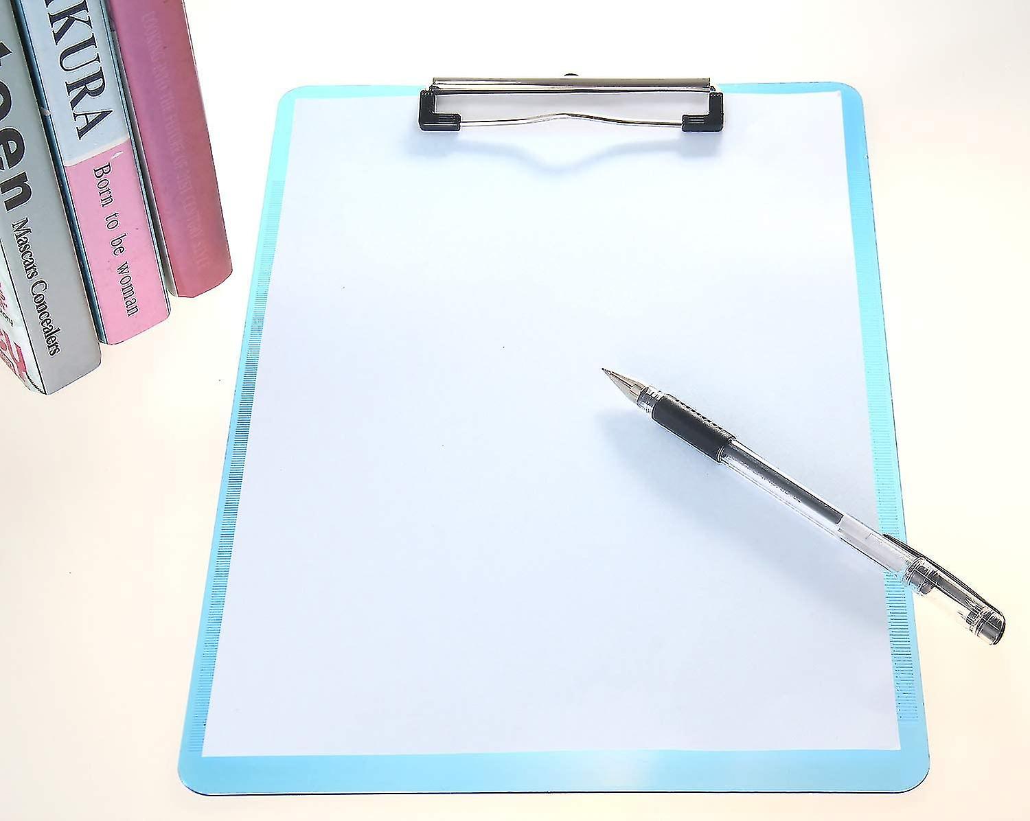 Pxcl 6 Pieces A4 Clipboard With Clip, Transparent Plastic Clip Boards For Writing Paper Memo Folders, Clipboards Ideal For Daily Work