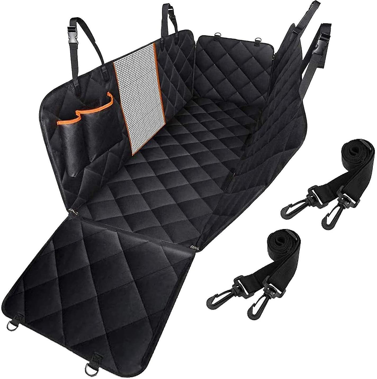 Dog Car Seat Cover Protector With Side Flaps From Scratching For Dogs With Mesh Viewin G Window Storage Pocket Pet Seat Cover For Back Seat Of Car/s