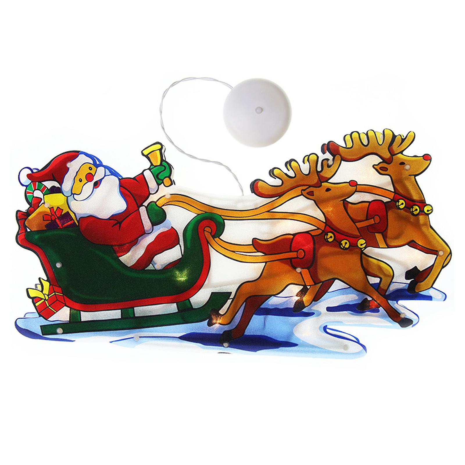  Waterproof Christmas Decorations Window Blinking Lights With Suction Hanging Cup