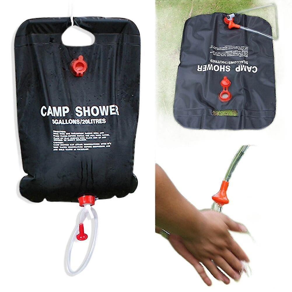 20l Shower Bag For Camping Solar Portable Bag With Switch Hose Shower Head For Outdoor