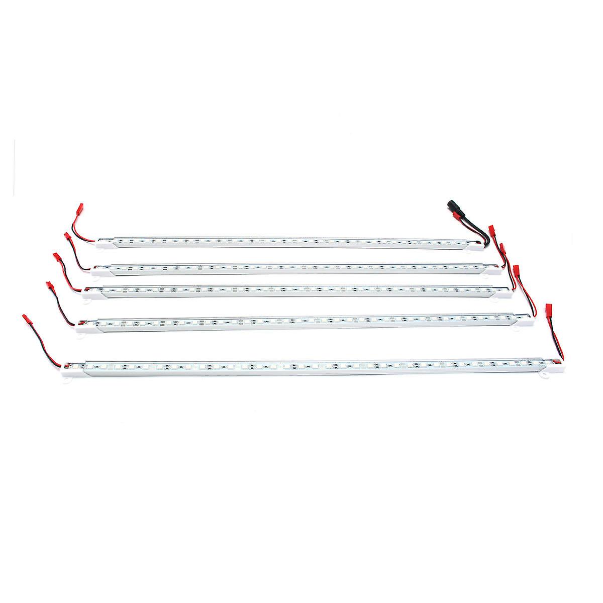 Dc12v 5pcs 50cm Waterproof Smd5050 Red:blue 5:1 36led Grow Light Strip + 5a Power Adapter For Plants And Gardens