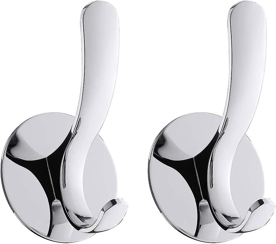 2pcs towel hooks, no drilling required bathroom hooks